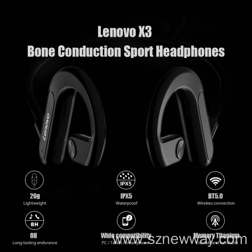 Lenovo X3 Wireless Earphone Earbuds Headphone With Hook